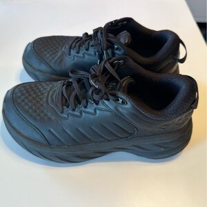 Hoka Bondi SR Solid Black 8 Wide Shoes